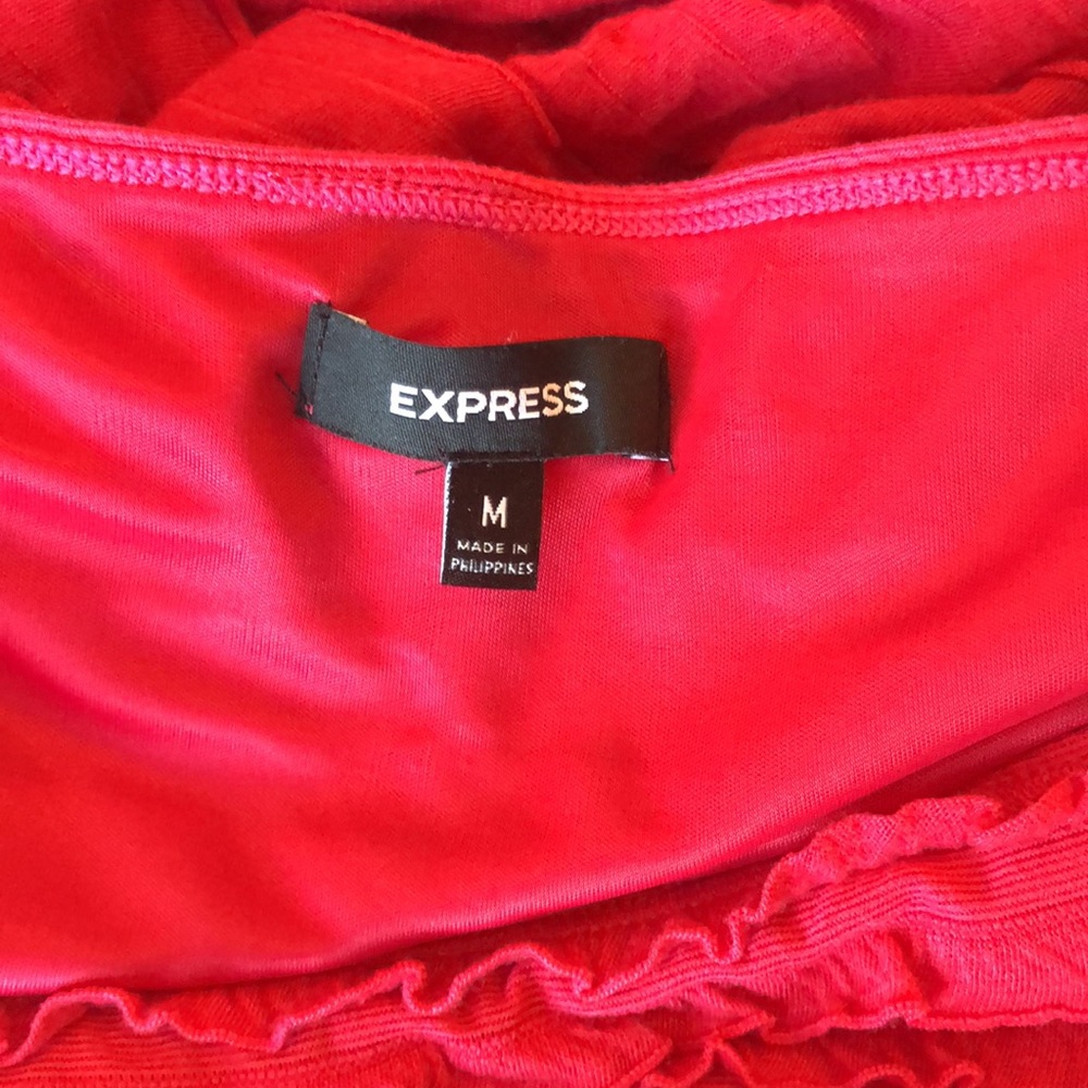 Express Pink Ruffle Dress - Picture 7 of 8